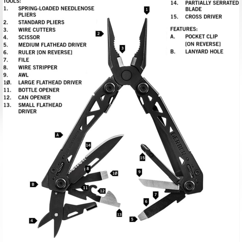 Gerber Gear Suspension-NXT EDC Multitool 15-in-1 With Clip & Sheath